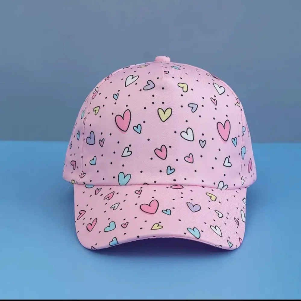 Pink Hearts Baseball Cap Girl
